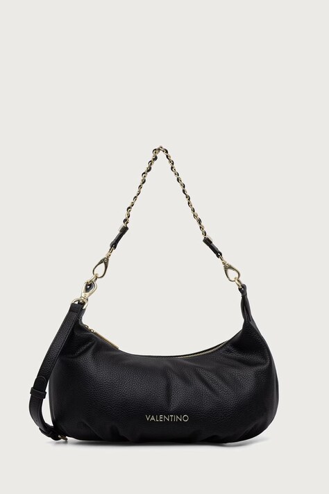 Valentino Bags Torebka hobo damska z imitacji skóry LENA czarna VBSACG08