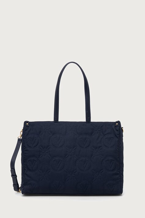 Valentino Bags Torebka shopper damska PUFFY granatowa VBSAD001