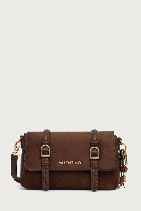 Valentino Bags Torebka crossbody damska z imitacji zamszu WINNIE WINTER brązowa VBSABH09