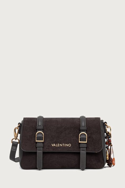 Valentino Bags Torebka crossbody damska z imitacji zamszu WINNIE WINTER szara VBSABH09