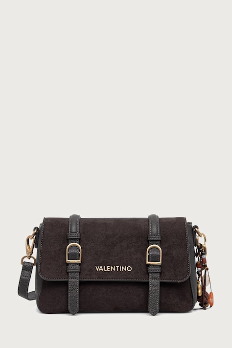 Valentino Bags Torebka crossbody damska z imitacji zamszu WINNIE WINTER szara VBSABH09