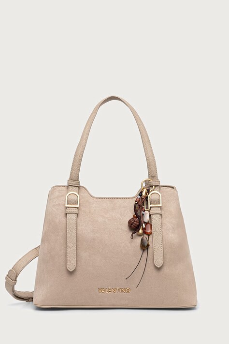Valentino Bags Torebka crossbody damska z imitacji zamszu WINNIE WINTER beżowa VBSABH01