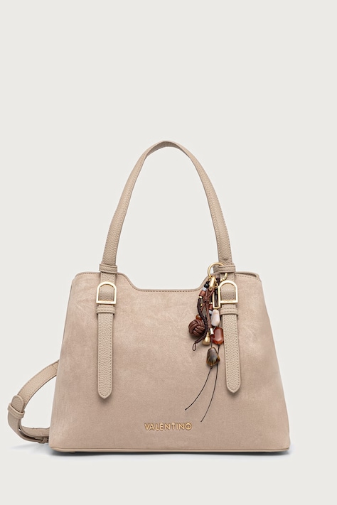 Valentino Bags Torebka crossbody damska z imitacji zamszu WINNIE WINTER beżowa VBSABH01