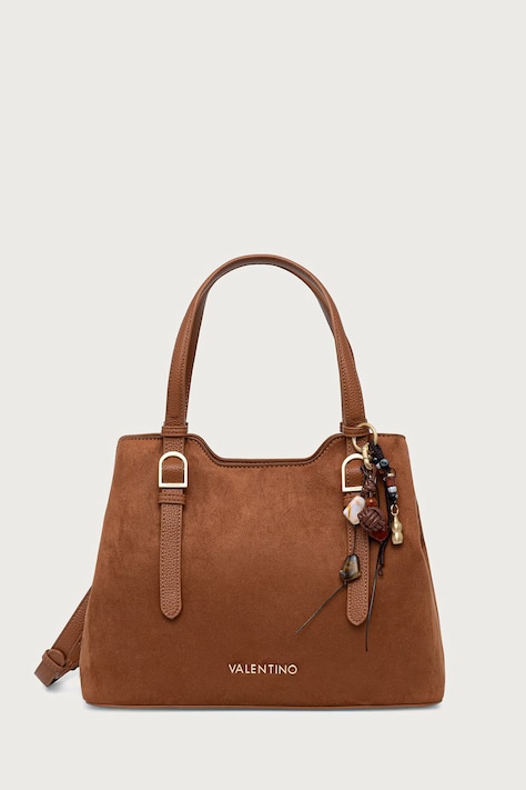 Valentino Bags Torebka crossbody damska z imitacji zamszu WINNIE WINTER brązowa VBSABH01