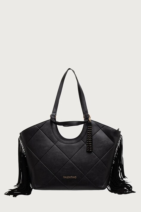 Valentino Bags Torebka shopper damska z imitacji skóry ASTRID czarna VBSAD201