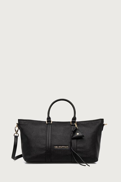 Valentino Bags Torebka shopper damska z imitacji skóry MAURY czarna VBSADF04