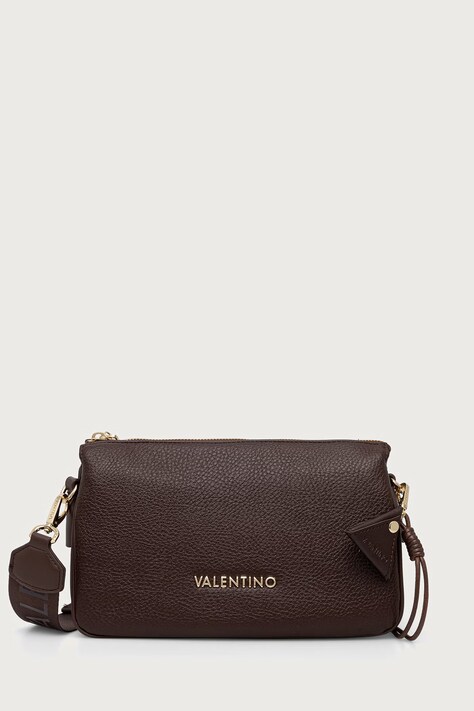Valentino Bags Torebka crossbody damska z imitacji skóry MAURY brązowa VBSADF42