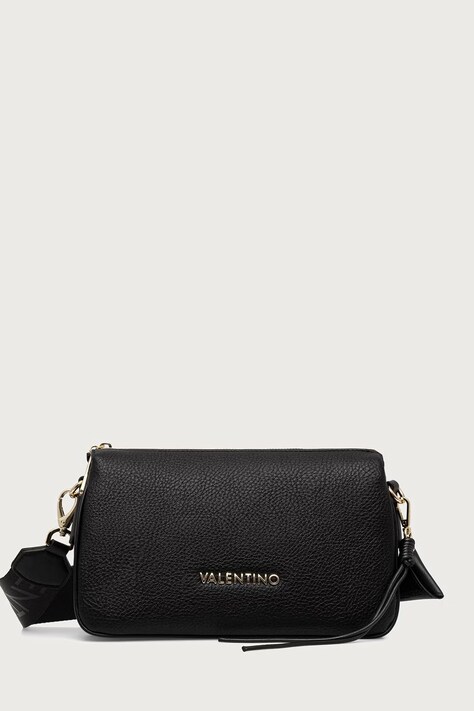 Valentino Bags Torebka crossbody damska z imitacji skóry MAURY czarna VBSADF42