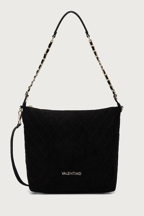 Valentino Bags Torebka damska z imitacji zamszu MAKENA czarna VBSA8Y13