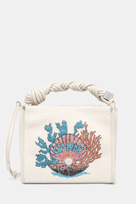 GANNI Bou torebka crossbody damska beżowa C2100032