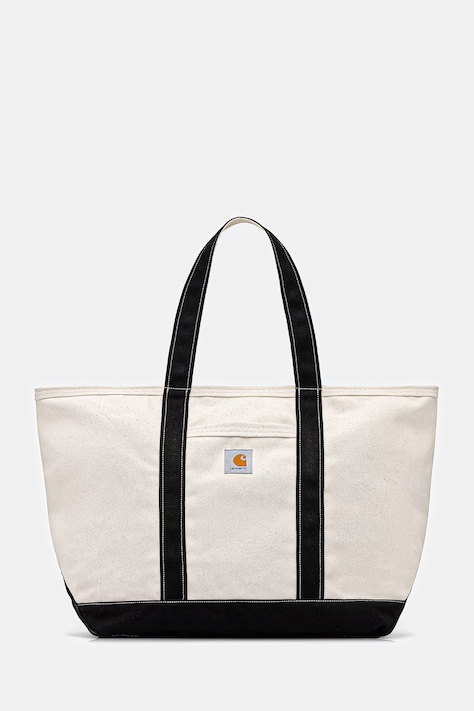 Carhartt WIP Canvas Beach Tote torebka shopper damska z bawełną beżowa I036926