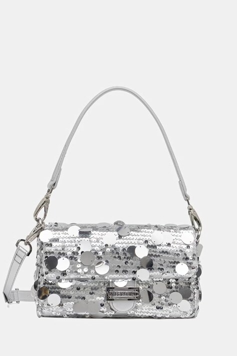Valentino Bags torebka crossbody damska SLEET srebrna VBSA6R09