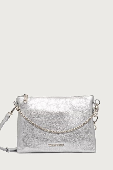 Valentino Bags Torebka crossbody damska z imitacji skóry LUMI srebrna VBSA6U13NPK
