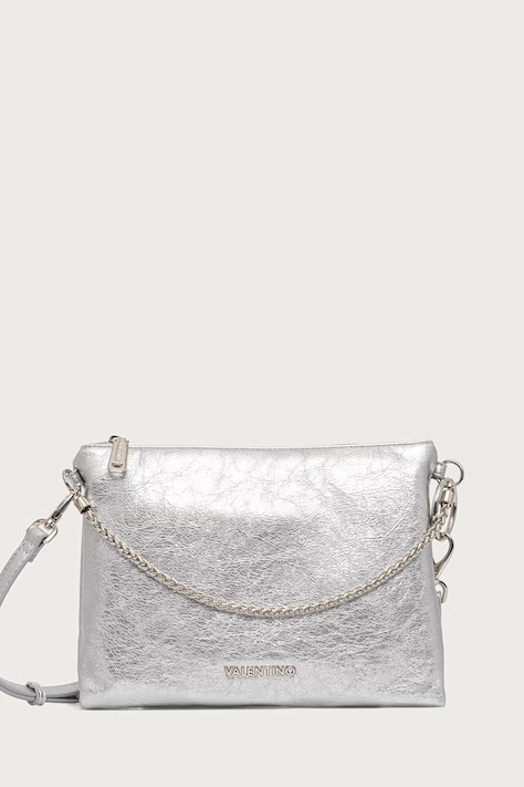 Valentino Bags Torebka crossbody damska z imitacji skóry LUMI srebrna VBSA6U13NPK