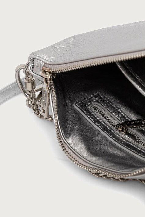 Valentino Bags сумка крос-боді жіноча зі штучної шкіри LUMI — AW26-TODZ6S, срібний — фото 5