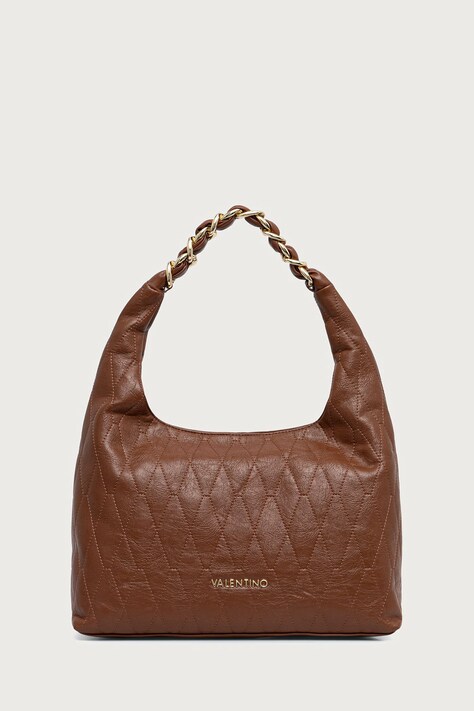 Valentino Bags Torebka hobo damska z imitacji skóry CRYSTELLE brązowa VBSA5Q07