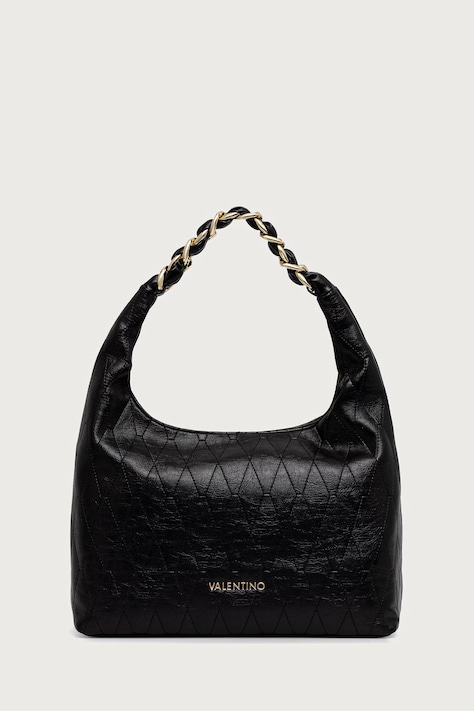 Valentino Bags Torebka hobo damska z imitacji skóry CRYSTELLE czarna VBSA5Q07