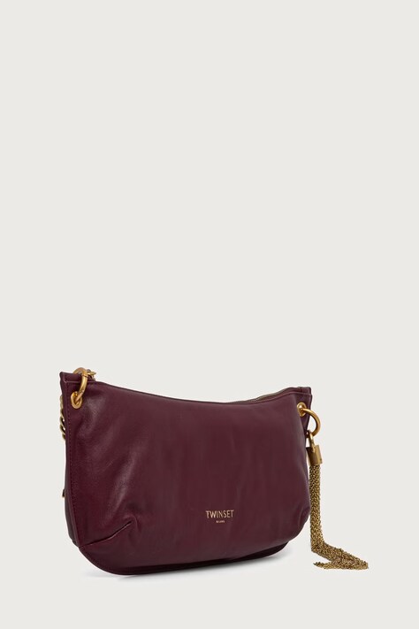 Twinset torba za žene kožna bordo 262TD8250