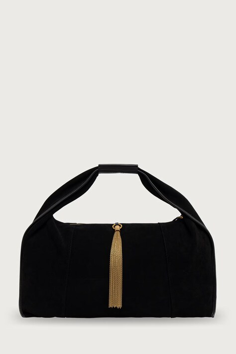 Twinset сумочка hobo для женщин замшевая чёрная 262TD8210