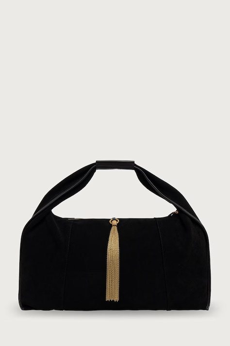 Twinset сумочка hobo для женщин замшевая чёрная 262TD8210