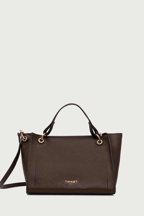 Twinset Tote torba za žene od imitacije kože smeđa 262TD8030