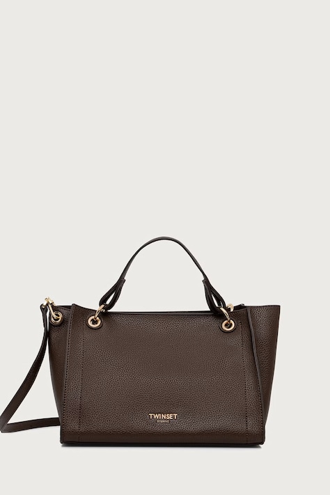 Twinset Tote torba za žene od imitacije kože smeđa 262TD8030