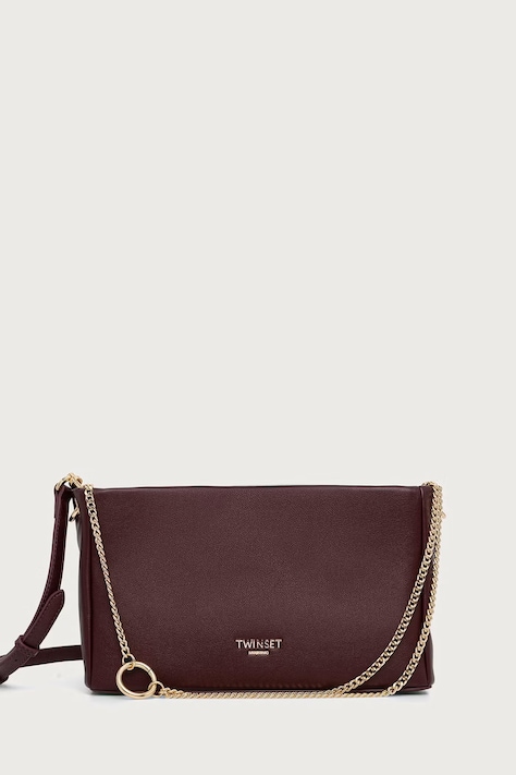 Twinset Kabelka dámska z imitácie kože burgundská 262TD8014