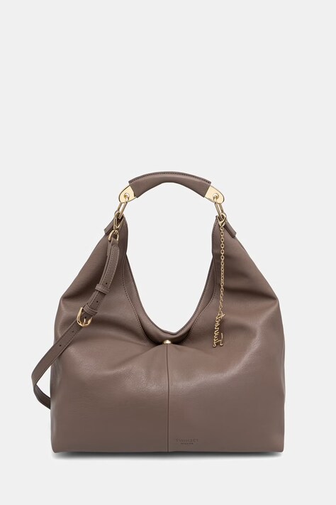Twinset torebka hobo damska z imitacji skóry brązowa 262TB7090