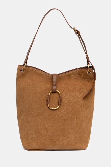 Twinset kabelka hobo dámska semišová hnedá 262TB7150