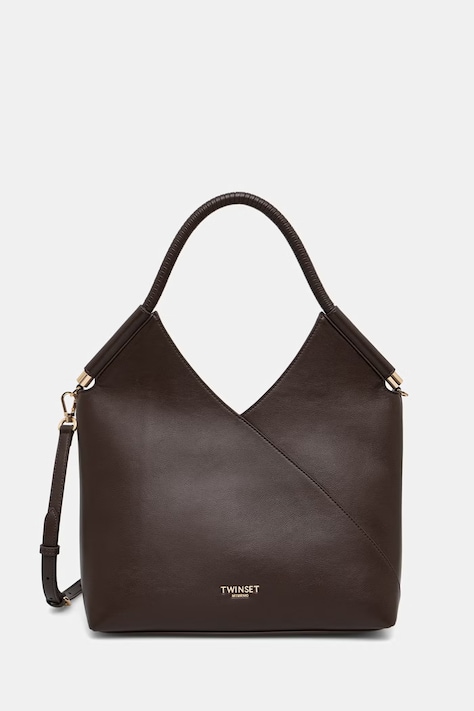 Twinset kabelka typu shopper dámska z imitácie kože hnedá 262TB7030