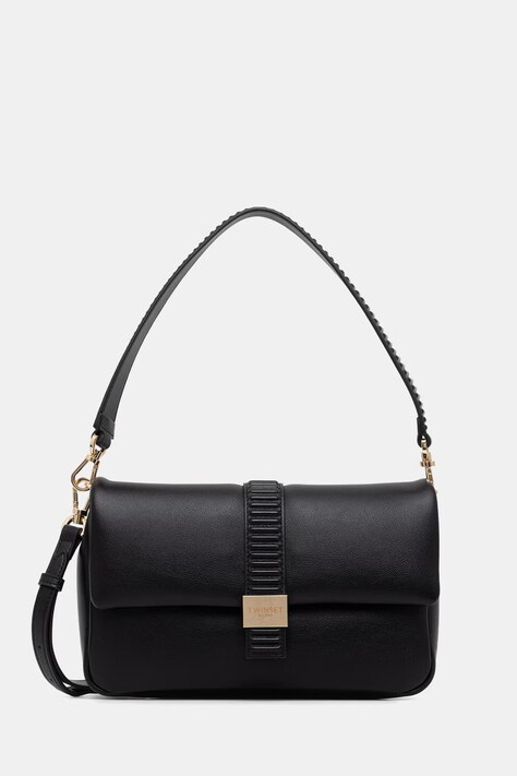 Twinset crossbody kabelka dámska z imitácie kože čierna 262TB7022