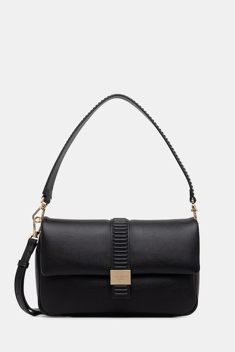 Twinset чанта crossbody дамска от имитация на кожа черна 262TB7022