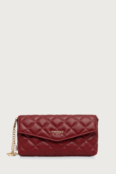 Twinset pismo torbica za žene od imitacije kože bordo 262TH7043