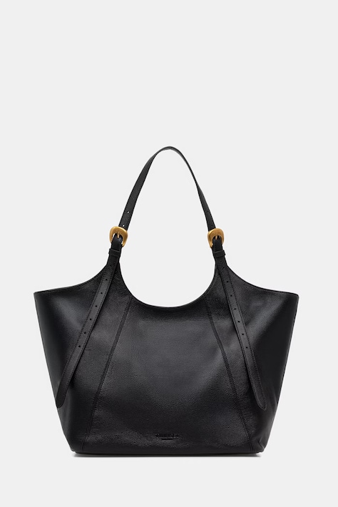 Twinset tote γυναικεία δερμάτινη μαύρη 262TB7190