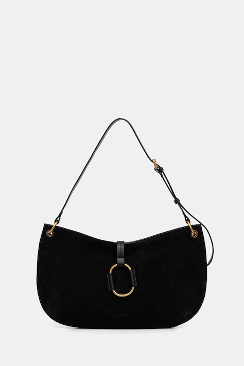 Twinset hobo torbica ženska semišasta črna 262TB7151