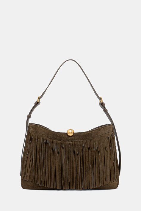 Furla torebka tote damska zamszowa zielona WB02031 BX0906 5141S
