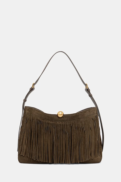 Furla torebka tote damska zamszowa zielona WB02031 BX0906 5141S