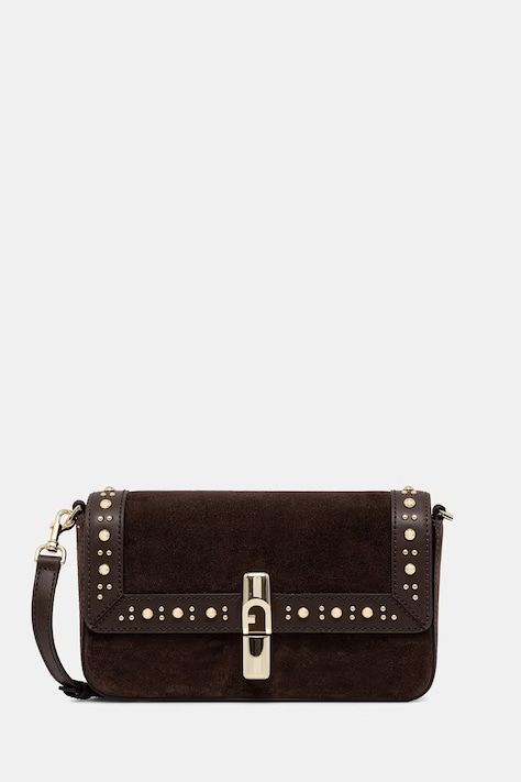 Furla torebka crossbody damska zamszowa brązowa WB02206 BX4597 3244S