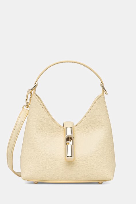 Furla torebka hobo damska skórzana żółta WE00876 ARE000 DFM00