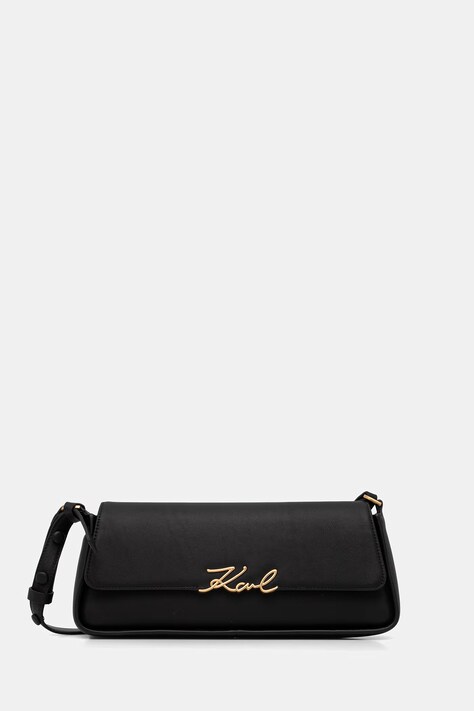 Karl Lagerfeld baguette torbica za žene kožna K/SIGNATURE crna B3W30021