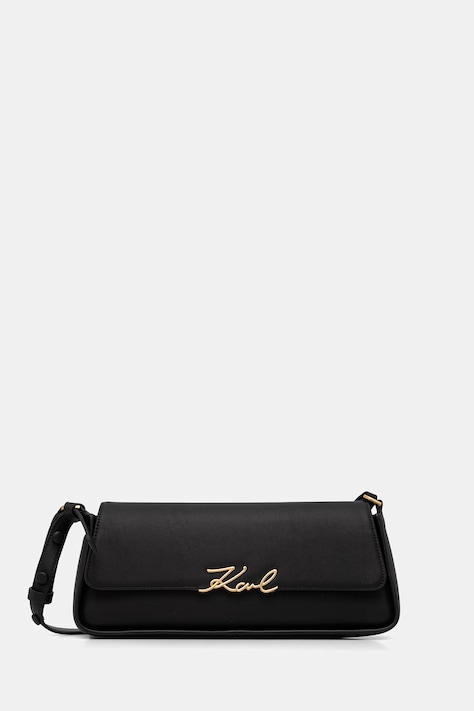 Karl Lagerfeld baguette torbica za žene kožna K/SIGNATURE crna B3W30021
