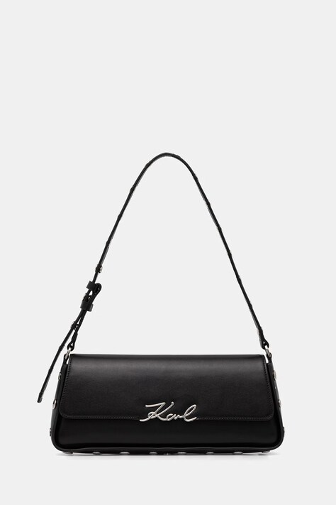Karl Lagerfeld baguette torbica za žene kožna K/SIGNATURE crna B3W30023