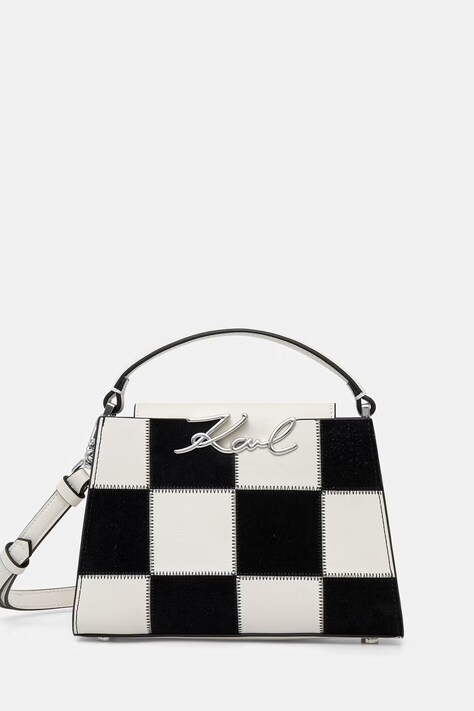 Karl Lagerfeld torebka crossbody damska skórzana K/SIGNATURE biała B3W30027