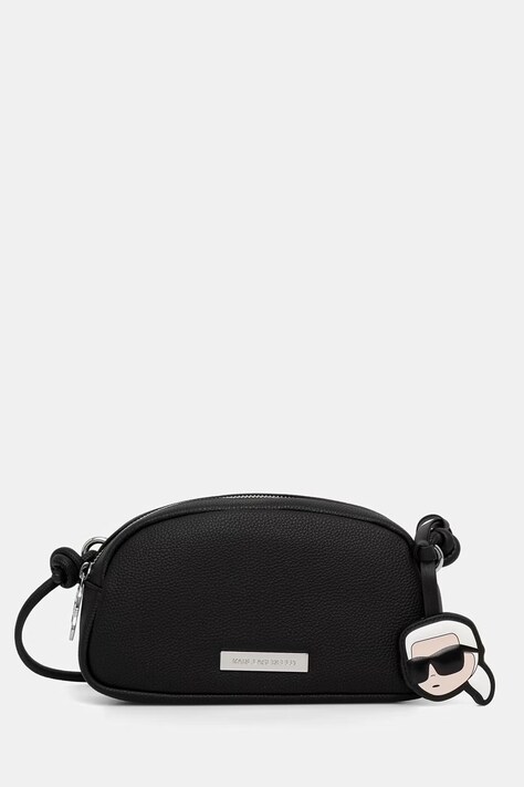 Karl Lagerfeld crossbody torba za žene od imitacije kože IKON crna B3W30307