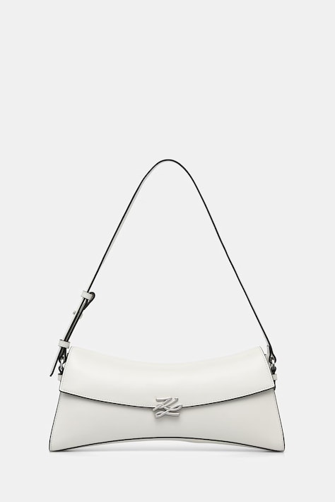 Karl Lagerfeld baguette γυναικεία δερμάτινη K/AUTOGRAPH λευκή B3W30267