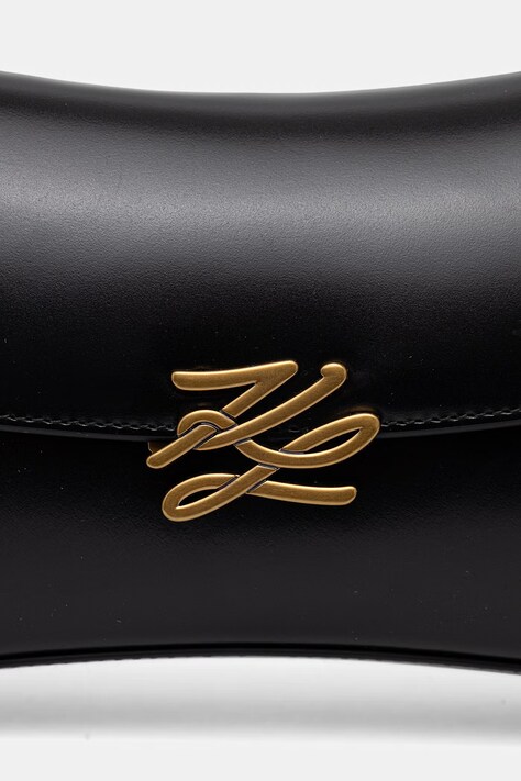 Karl Lagerfeld сумка baguette жіноча шкіряна K/AUTOGRAPH — AW26-TODZDE, чорний — фото 4