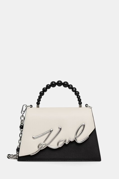 Karl Lagerfeld torebka crossbody damska skórzana K/SIGNATURE beżowa B3W30304