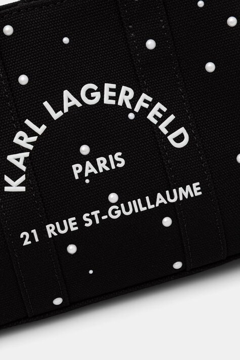 Karl Lagerfeld сумка крос-боді жіноча бавовняна K/RSG — AW26-TODZDT, чорний — фото 4