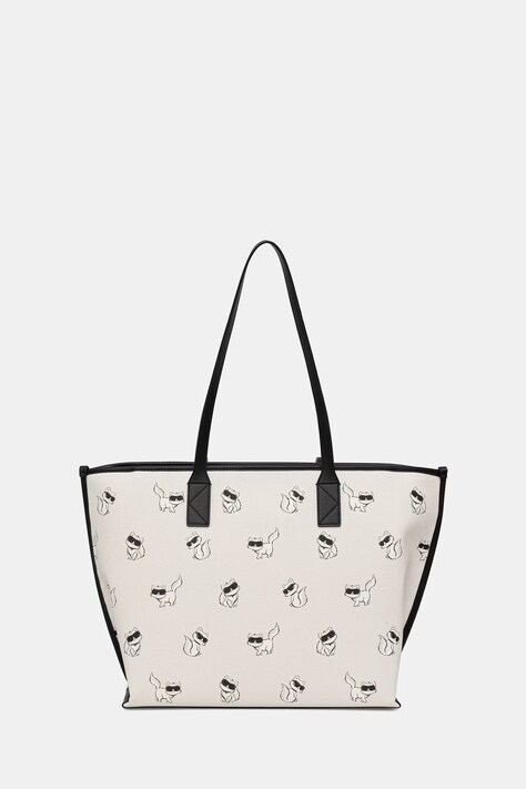 Karl Lagerfeld geantă shopper pentru femei IKON albă B3W30349