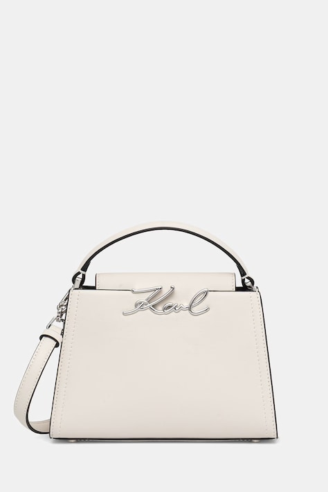 Karl Lagerfeld torebka crossbody damska skórzana K/SIGNATURE beżowa B3W30018